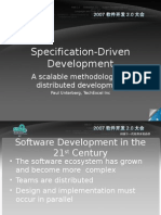 Specification-Driven Development: A Scalable Methodology For Distributed Development