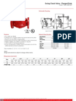 Swing Check Valve - Flanged Ends: Schematic Drawing