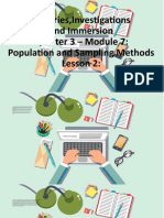 Population and Sampling Methods