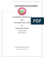 Assignment Submitted To Snil On Indian Penal Code BY Anoushka Mishra