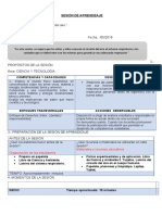 Sesión de Aprendizaje: Competencias Y Capacidades Desempeños