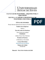 Primer Informe Quincenal de Prácticas Pre Profesionales I USS