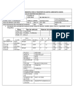 Formato de Registro Ambiental para El Transporte de Aceites Lubricantes Usados