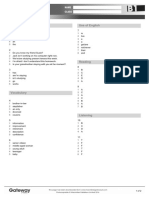 Unit 1 Test Standar Level Answer Key