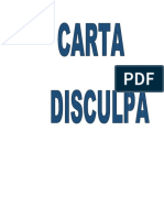 Carta de Disculpas