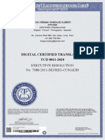 TCD 0011-2020 Digital Certified Translation: Executive Resolution No. 7088-2011-SEJ/REG-CONADIS