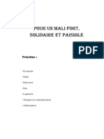 Pour Un Mali Fort, Solidaire Et Paisible.