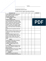 Checklist Mouth Throat Nose Sinuses