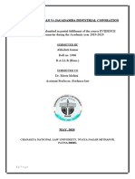 A Research Project Submitted in Partial Fulfilment of The Course EVIDENCE LAW, 4 Semester During The Academic Year 2019-2020