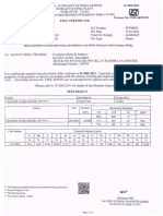 Test Certificate Hot Rolled, Medium High Tensile Steel: Sail