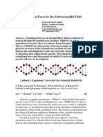 Centrifugal Force in The Schwarzschild Field