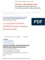 Start Download - View PDF: 110 Top Most Control SYSTEMS Objective Questions and Answers PDF