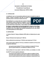 Descripción e Identificación de Suelos - Procedimiento Visual-Manual - (Documento Referencial ASTM D 2488)