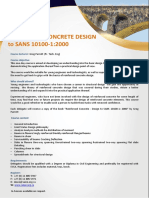 Reinforced Concrete Design To Sans 10100-1-2000