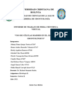 Informe Feria-Uso de Celulas Madres en El Ambito Odontologico