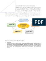 Language Used in Academic Texts From Various Disciplines