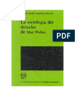 La Sociologia Del Derecho de Max Weber