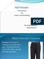 Men's Formal Trouser: Presentation On Export Merchandising