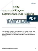 Trent University Course and Program Learning Outcomes Resource