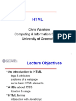 Chris Walshaw Computing & Information Systems University of Greenwich