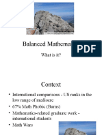 Balanced Mathematics: What Is It?