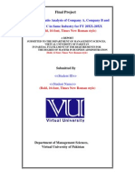 Final Project Format For Profitability Ratio Analysis