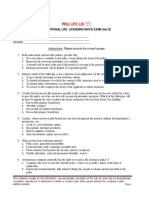 Traditional Life Licensing Mock Exam (Set D) : Instructions: Please Encircle The Correct Answer