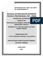 Protocolo de Trabajo Conjunto Con El Ministerio Publico