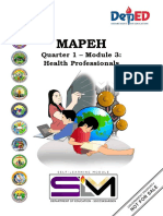 Mapeh: Quarter 1 - Module 3: Health Professionals