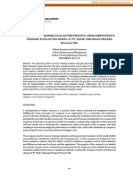 Analysis of Training Evaluation Process Using Kirkpatrick'S Training Evaluation Model at Pt. Bank Tabungan Negara (Persero) TBK