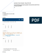 Solving System of Linear Equation in MATLAB