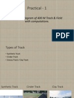 Practical - 1: Labelled Diagram of 400 M Track & Field With Computations