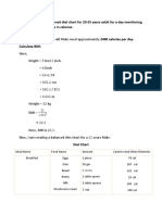 Construct A Balanced Diet Chart For 20