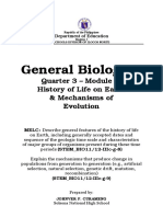 General Biology 2: Quarter 3 - Module 2: History of Life On Earth & Mechanisms of Evolution