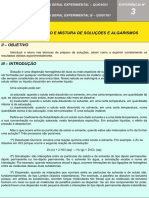 3 Preparação, Diluição e Mistura de Soluções e Algarismos Significativos