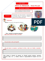 ¡Me Expreso y Participo de Diversas formas!-TUTORÍA