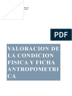 Valoracion de La Condicion Fisica y Ficha Antropometrica