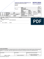 Repair Order: RO No.:RO004079 Icon Equipment Solutions Philippines, Inc