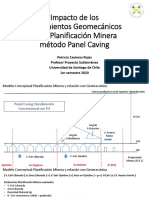 Impacto Lineamientos Geomecanicos en Planificacion Mina (PCR)