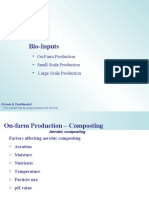 Bio-Inputs: - On-Farm Production - Small Scale Production - Large Scale Production