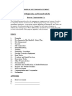 General Method Statement Civil Engineering and Groundworks by Derwen Construction Co