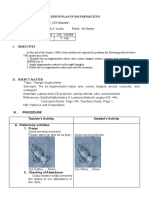 Lesson Plan in Mathematics 9: I. Objectives