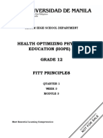 Health Optimizing Physical Education (Hope) 3 Grade 12 Fitt Principles