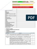 Modelo de Formato 2021 Lista de Cotejo para Detectar Barreras I.e.n°20020 Rajanya