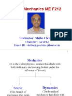 Fluid Mechanics ME F212: Instructor: Shibu Clement