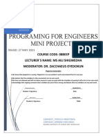 Programing For Engineers Mini Project 1