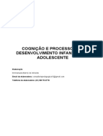 Cognição e Processos Do Desenvolvimento Infantil e Do Adolescente