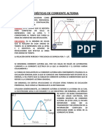 Características de Corriente Alterna