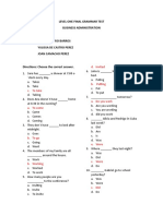 2 Level One Final Grammar Test Resuelto 2