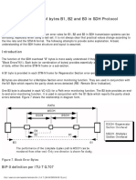 Functionality, Testing of Bytes B1, B2 and B3 in SDH Protocol